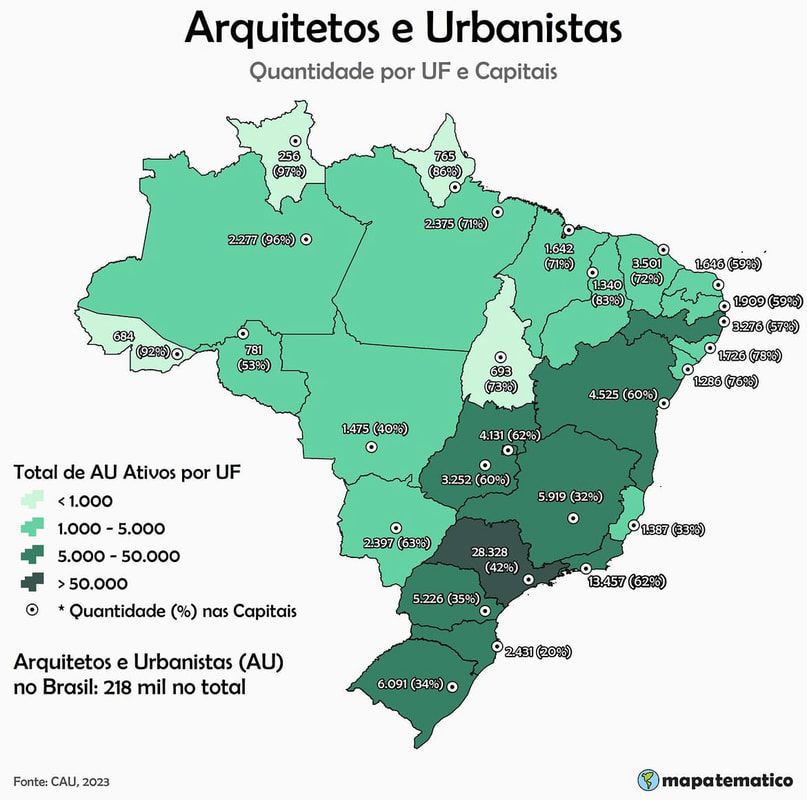 Arquitetos Ativos no Brasil em 2023 | CAU