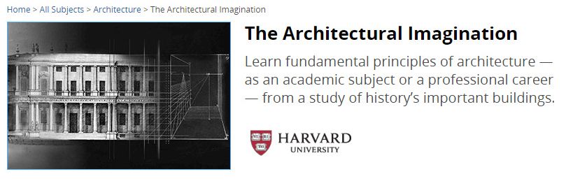 The Architectural Imagination | edX + Harvard University