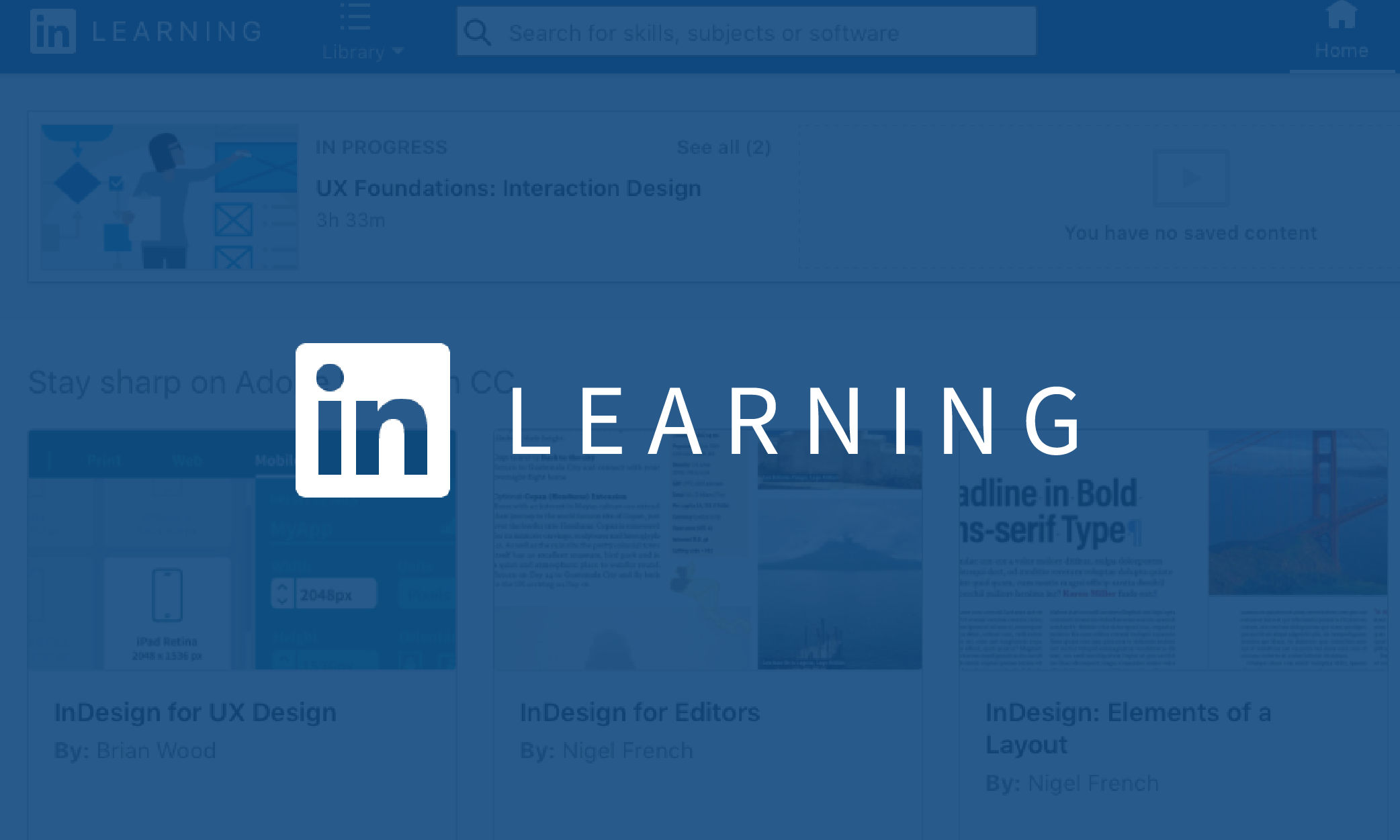 Plataforma LinkedIn Learning | cursos de arquitetura e conhecimentos complementares.