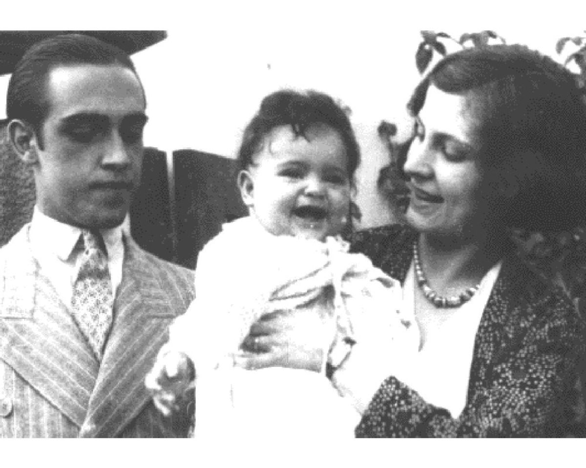 Oscar Niemeyer, Annita Baldo e Anna Maria Niemeyer.