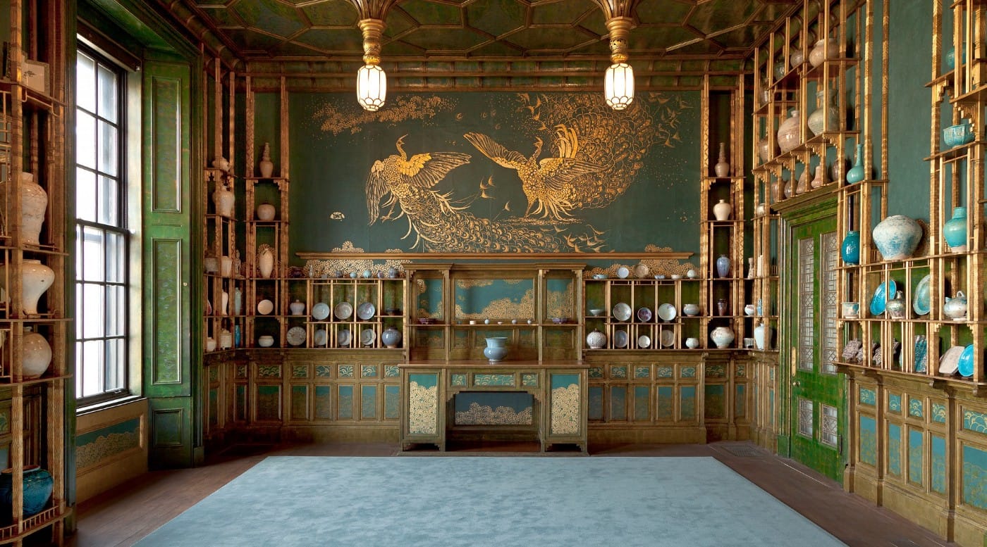 The Peacock Room, projeto de Thomas Jeckyll e James McNeill Whistler, em Londres (1877).