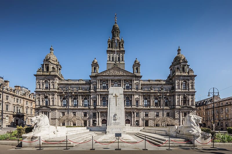 Glasgow City Chambers, projeto de William Young (1888). Foto: Michael D Beckwith.