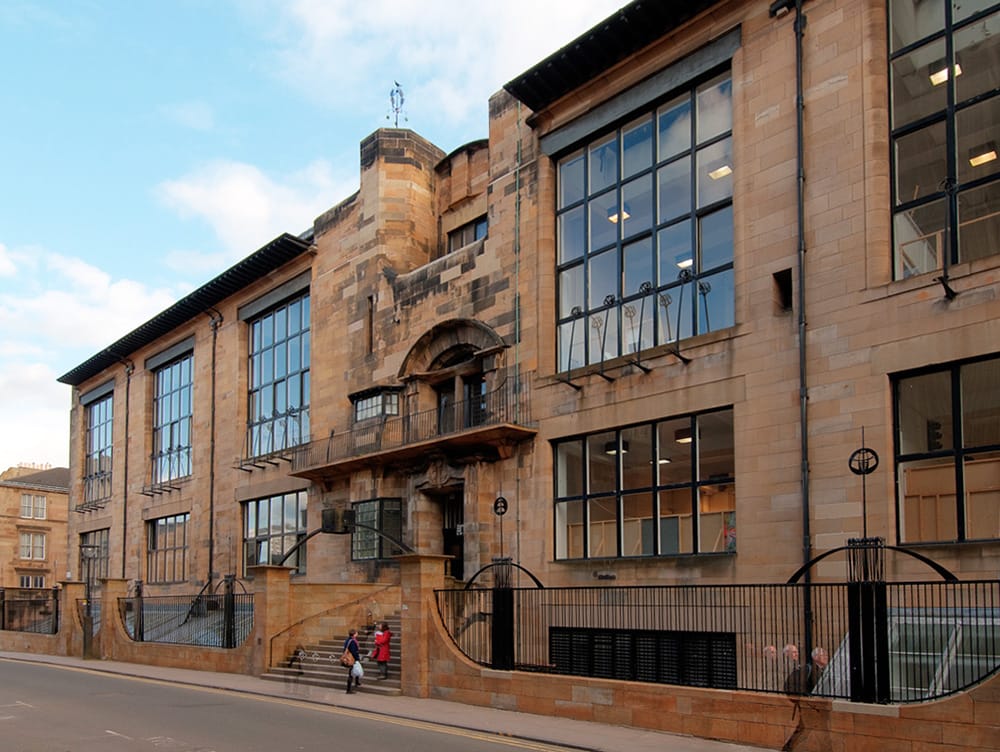 Glasgow School of Art, projeto de Mackintosh, 1896.