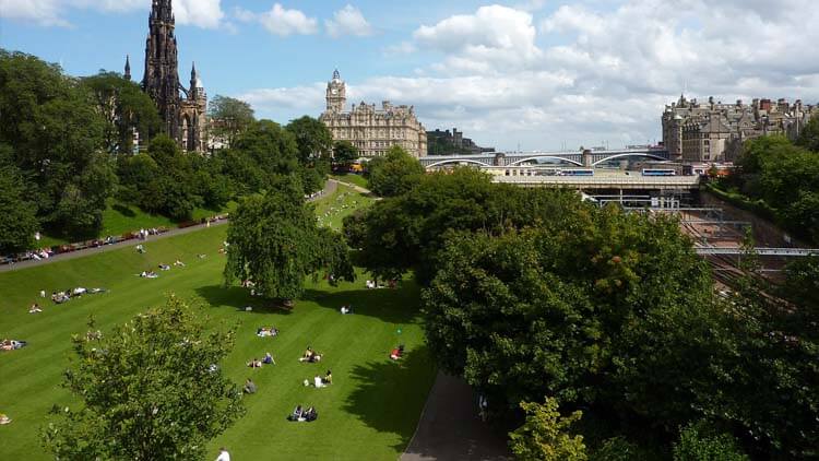 Jardins da Princess Street.