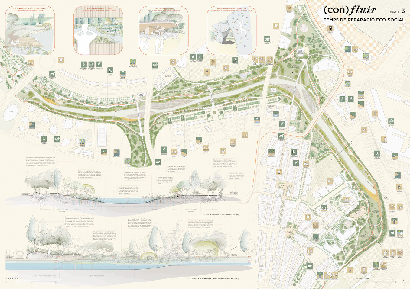 Projeto (Con)fluir para o novo Parque de Desembocadura de Valência.